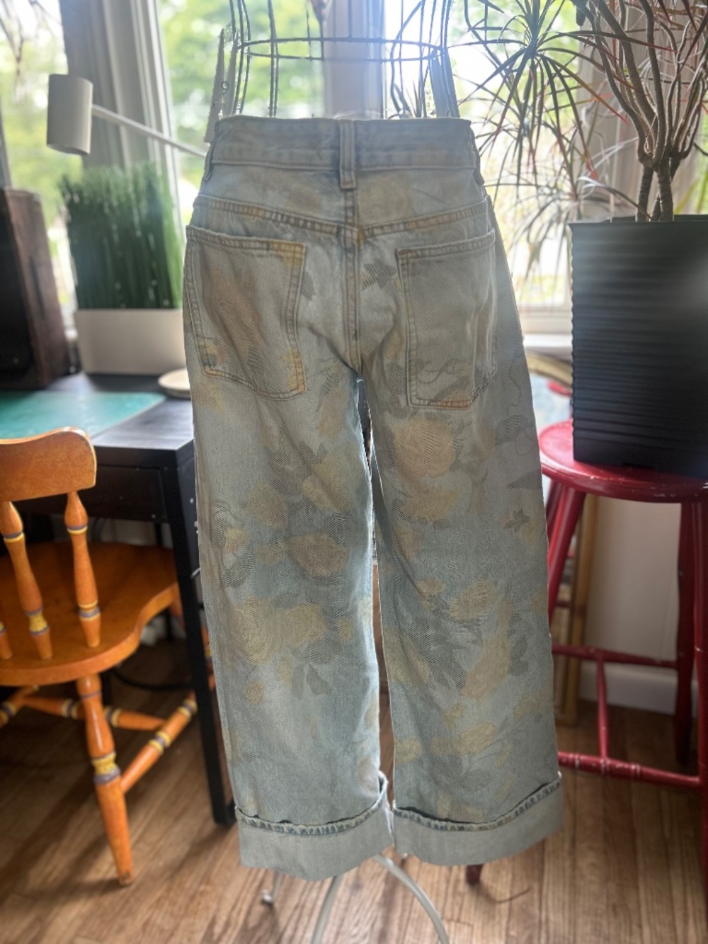 Zara Floral Print Wide Leg Jeans - Picture 5 of 5